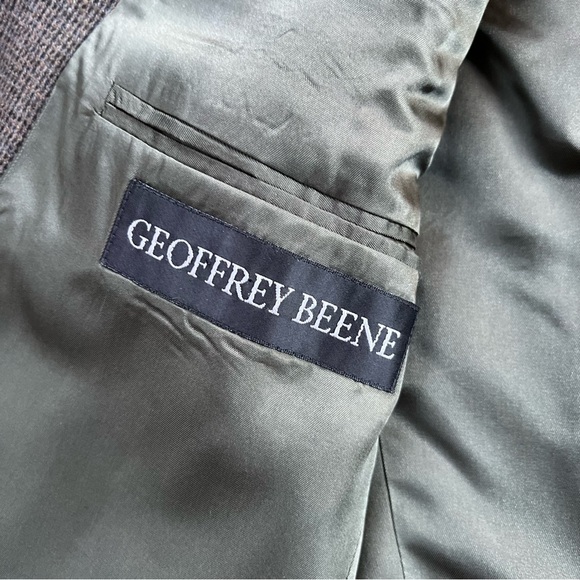 Geoffrey Beene lambs Wool Blazer Men’s Sz 42 R Gray Sport Coat Two Button Luxury - Picture 11 of 16